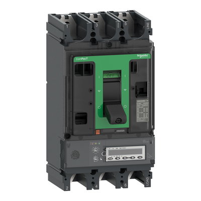 Circuit breaker ComPacT NSX400R, 200 kA at 415 VAC, MicroLogic 6.3 E-M trip unit 320 A, 3 poles 3d