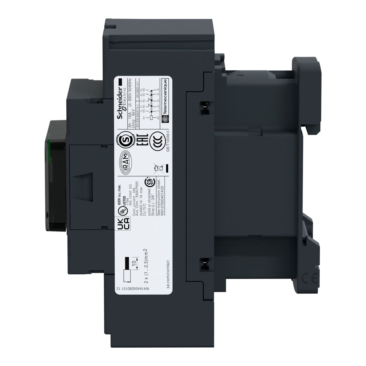TeSys D control relay - 5 NO - <= 690 V - 115 V AC standard coil – Image 4 of 5