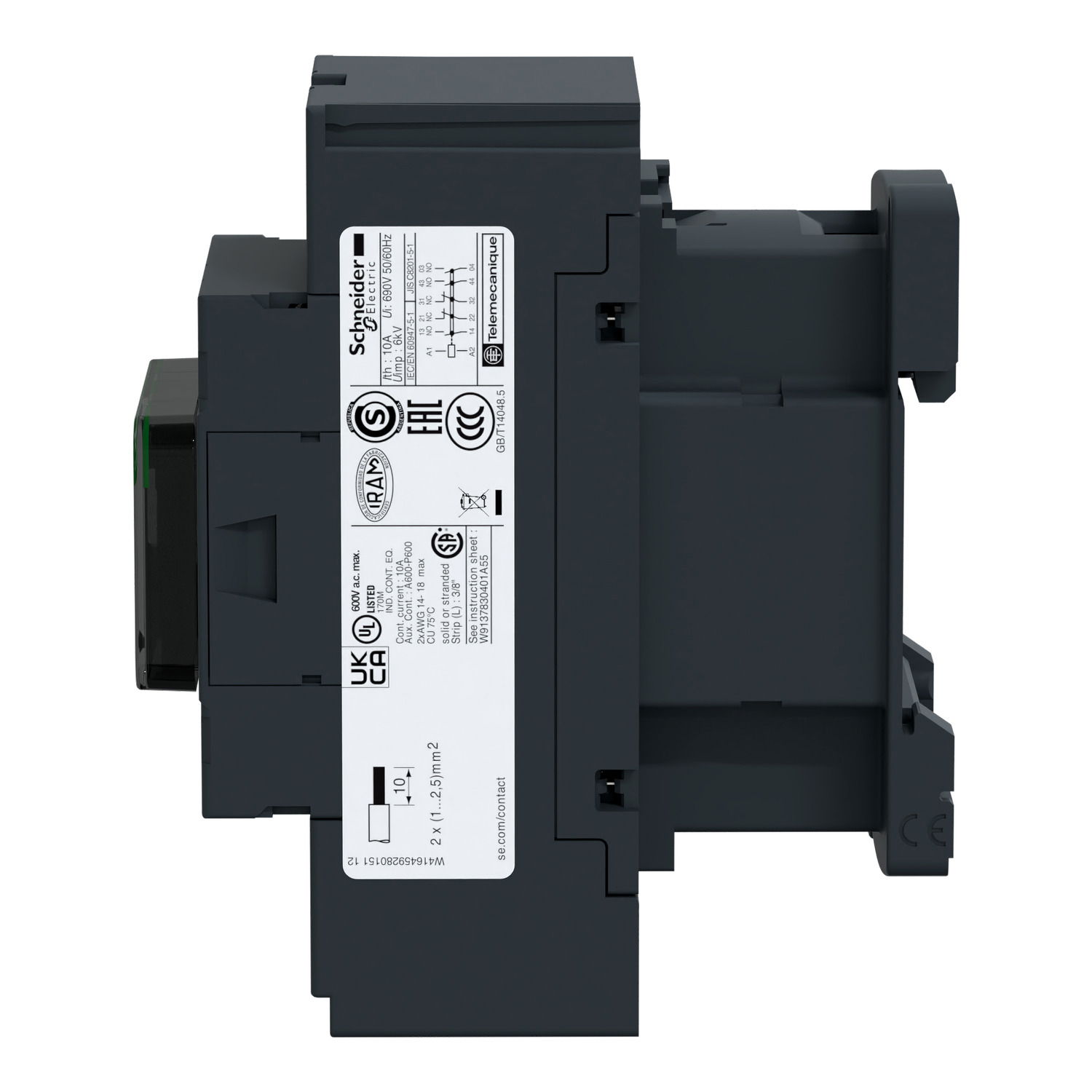 TeSys D control relay - 5 NO - <= 690 V - 115 V AC standard coil – Image 4 of 5