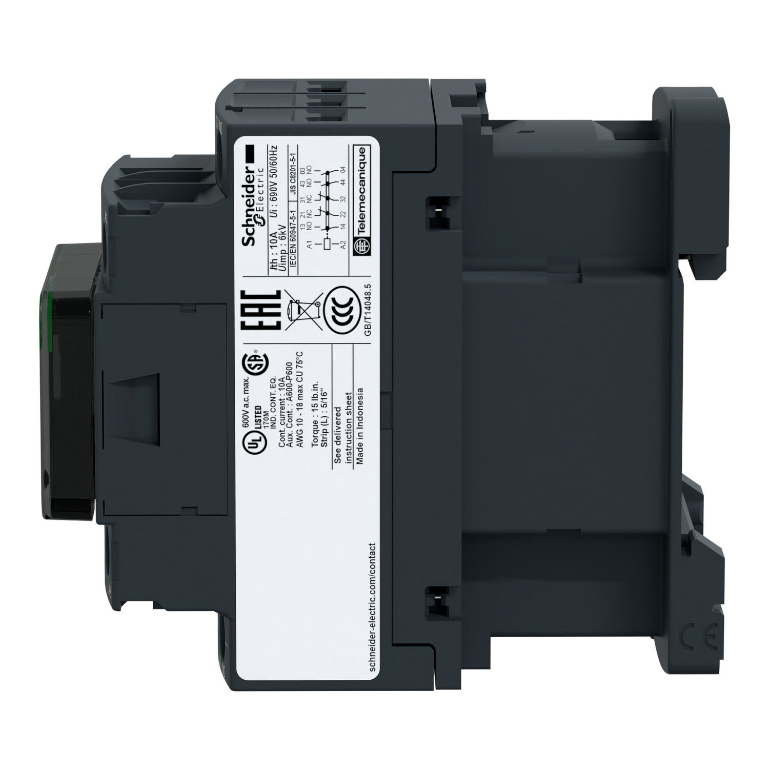 TeSys D control relay - 5 NO - <= 690 V - 24 V DC standard coil – Image 4 of 5