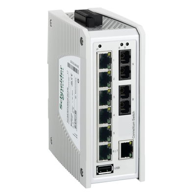 ConneXium Premium Unmanaged Switch - 7 ports for copper + 2 ports for fiber optic multimode