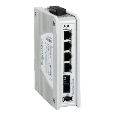 ConneXium Premium Unmanaged Switch - 4 ports for copper + 1 ports for fiber optic single-mode