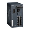 Modicon Managed Switch - 8 ports for copper + 1 port for fiber optic multimode