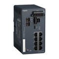 Modicon Managed Switch, 8 Ports für Kupfer (8TX 10/100 Mbit/s) + 1 für Glasfaser Multimode (1FX-MM 100 Mbit/s)