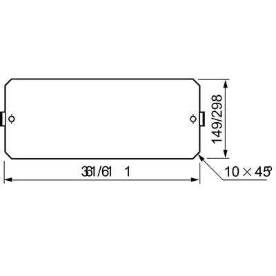Mount plate galvanised steel for DLP height=2raws in PLAenclosure W500mm