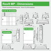 Enclosure, Resi9 MP, flush mounting, 3 rows of 12 modules, IP40, white door, 1 earth + 1 neutral terminal blocks