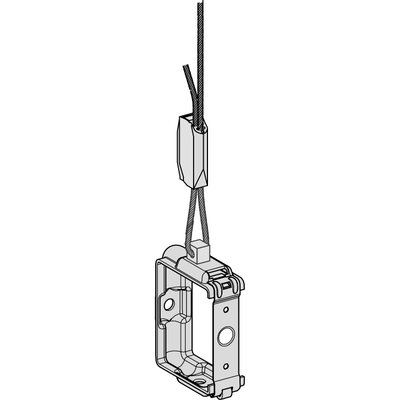 Spring fixing bracket, Canalis KBB, 25 A and 40 A, suspended by 3m of cable with lock, galvanized version