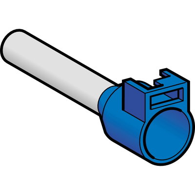 Cable end with clipin tag holder medium size 50 mm² blue