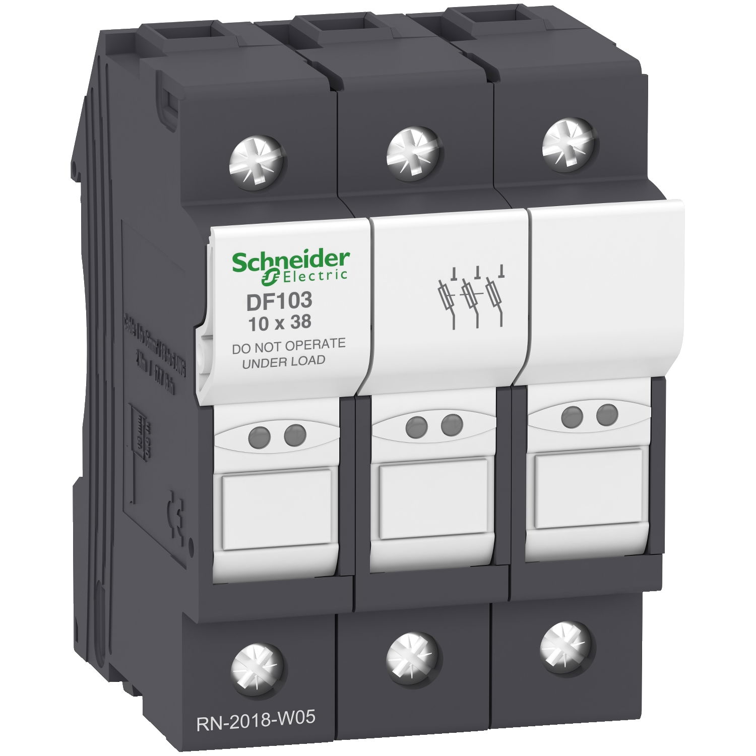 Fuse carrier TeSys DF, 3P 32A, fuse size 10x38 mm