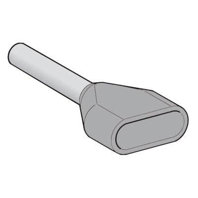 INSULATED DOUBLE CABLE END MEDIUM SIZE 2.5 MM² GREY