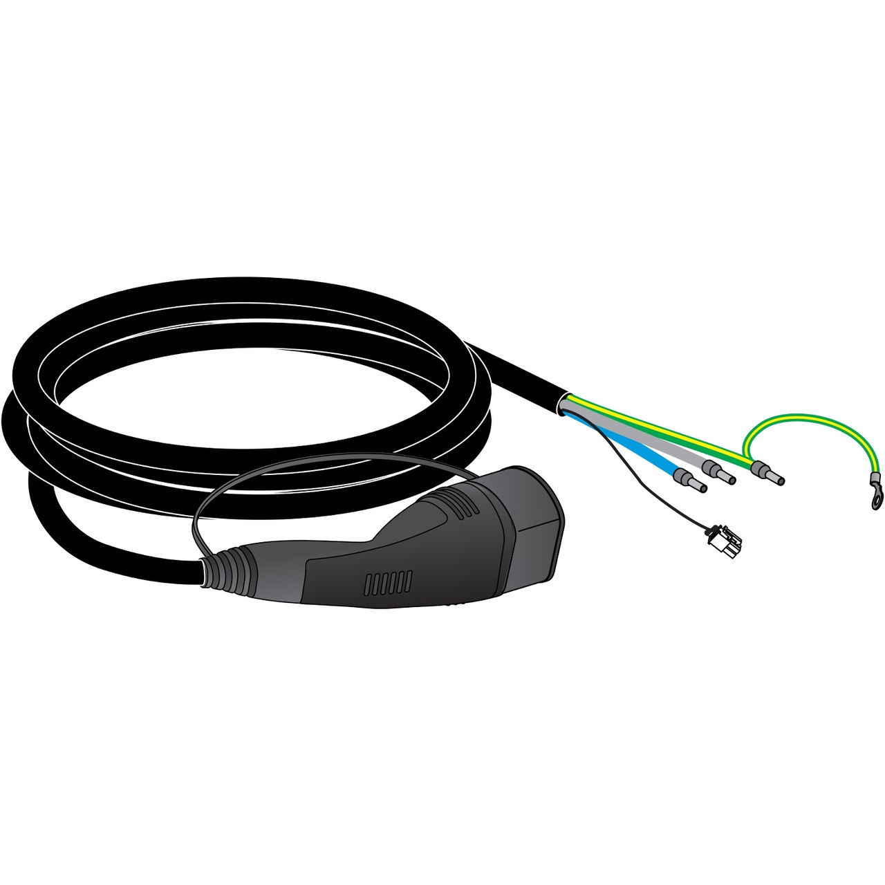 Attached Cable T2 16A 1-Ph IEC 4 meters - Wallbox EVH2 spare part