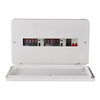 Consumer unit, Easy9, 2+5+5 way, 1x 100A main switch, 2x 100A RCCB