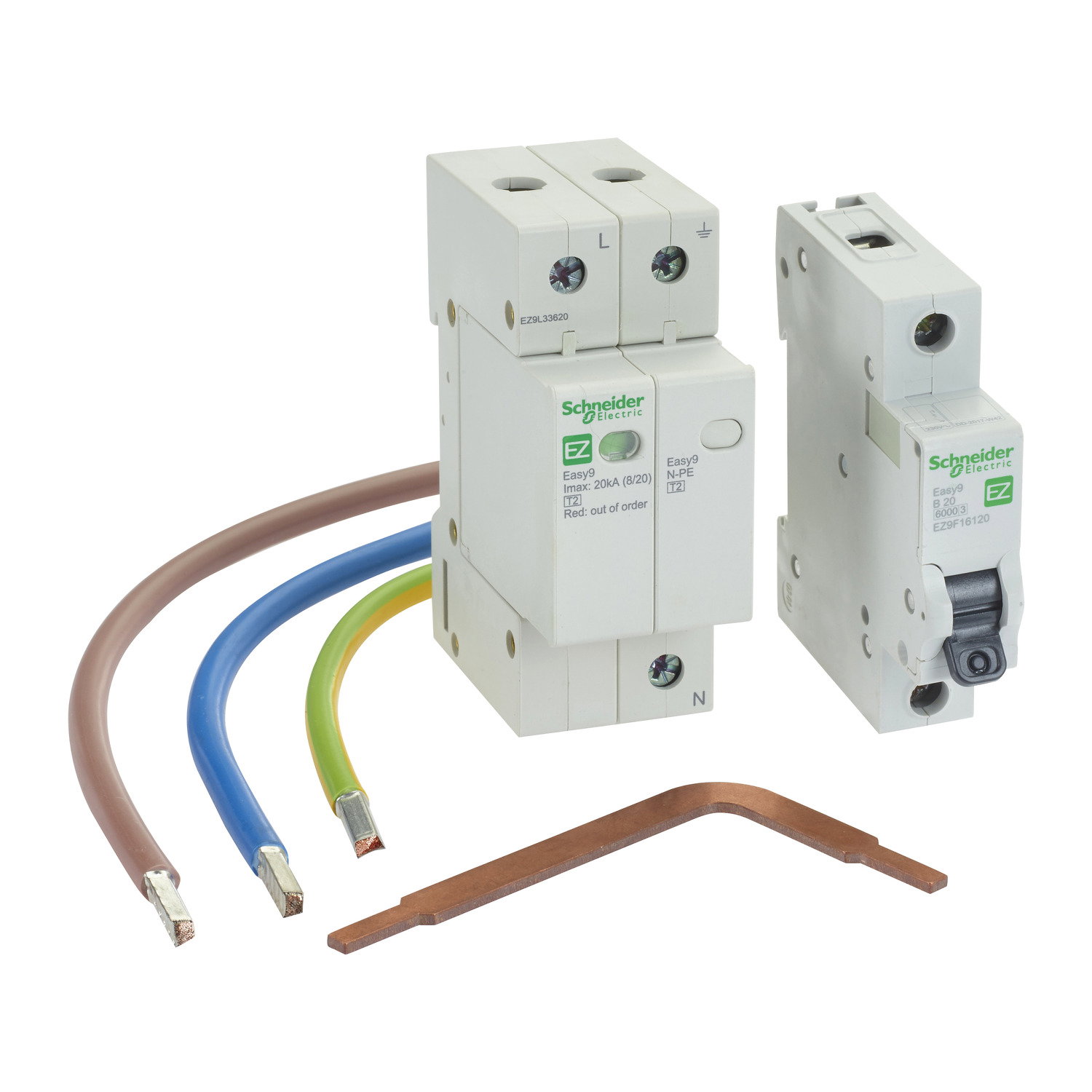 EZ9 Surge Arrest KIT T2 1P-N 20kA