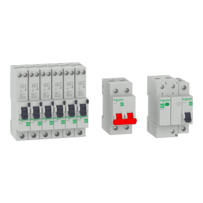 Easy9 Compact consumer Unit Device kit with 6 RCBO, 1 SW, 1 SPD T2