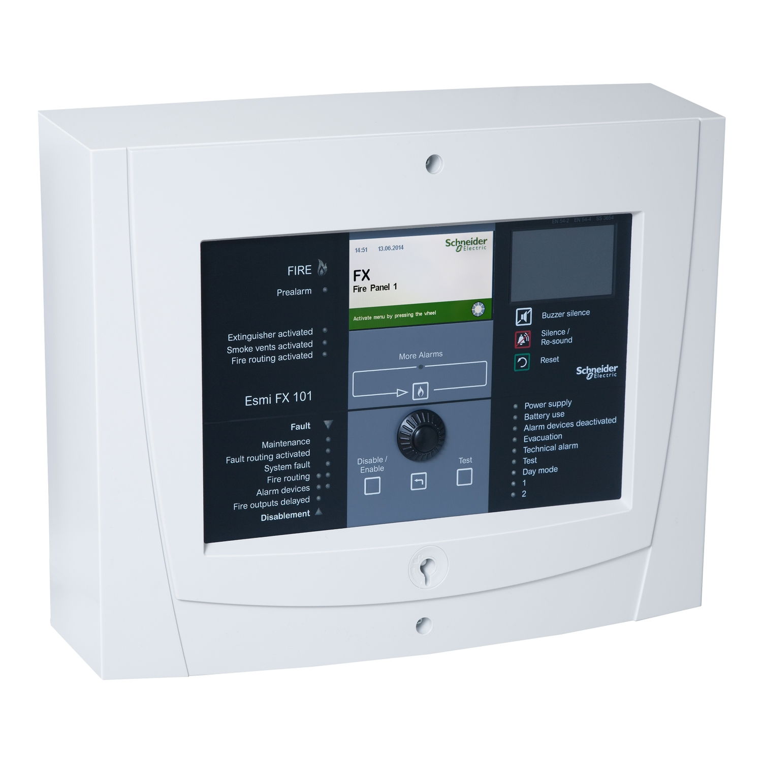 Fire detection panel, FX101A Sense, UK