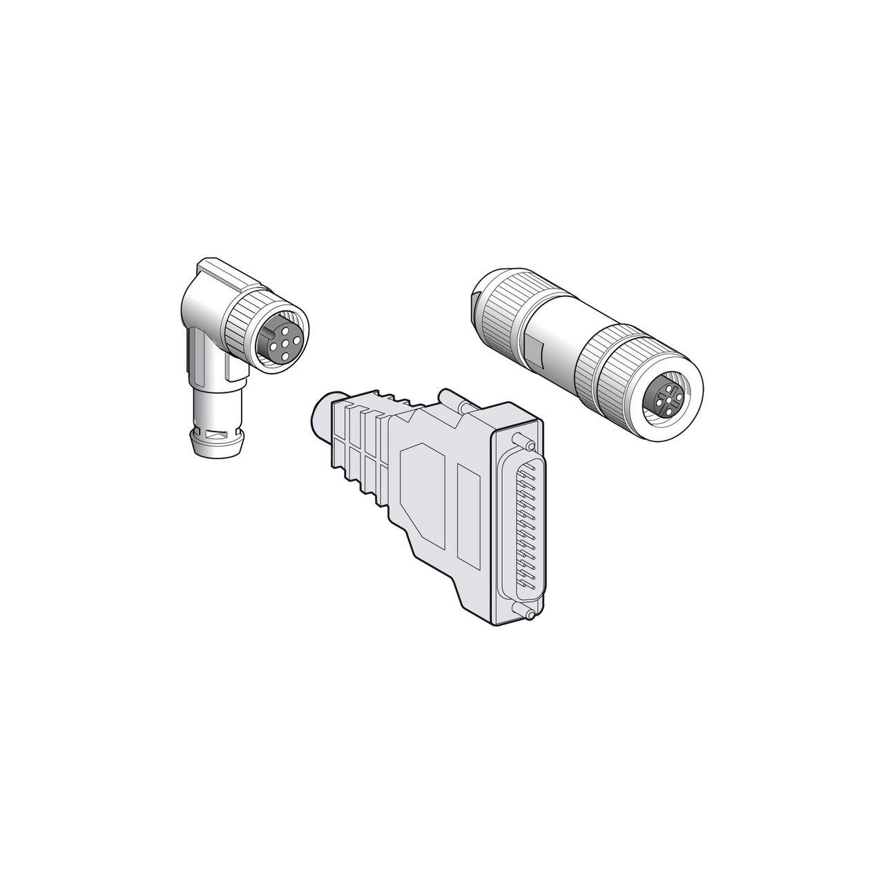 One 10-pin + two 16-pin connectors - for M340 counter module