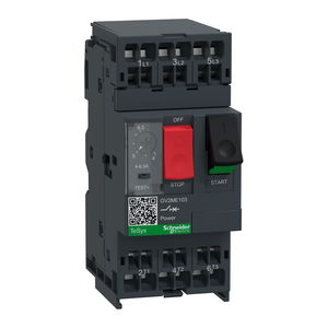 Motor circuit breaker, TeSys GV2, 3P, 4-6.3 A, thermal magnetic, spring terminals