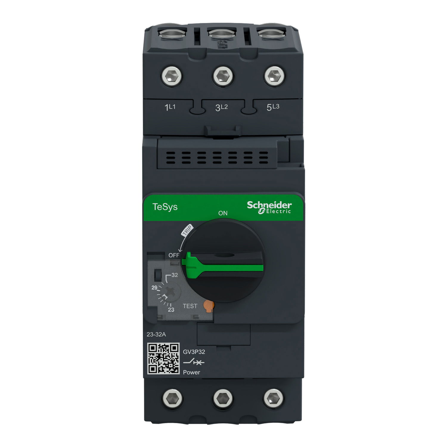 Motor circuit breaker, TeSys GV3, 3P, 23-32 A, thermal magnetic, EverLink terminals – Image 3 of 6