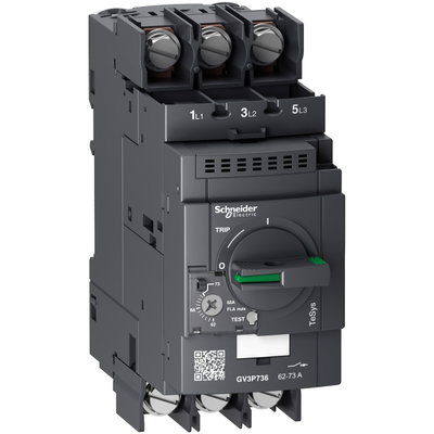 TeSys GV3P thermal-magn motor circuit breaker 62-73A lugs terminals
