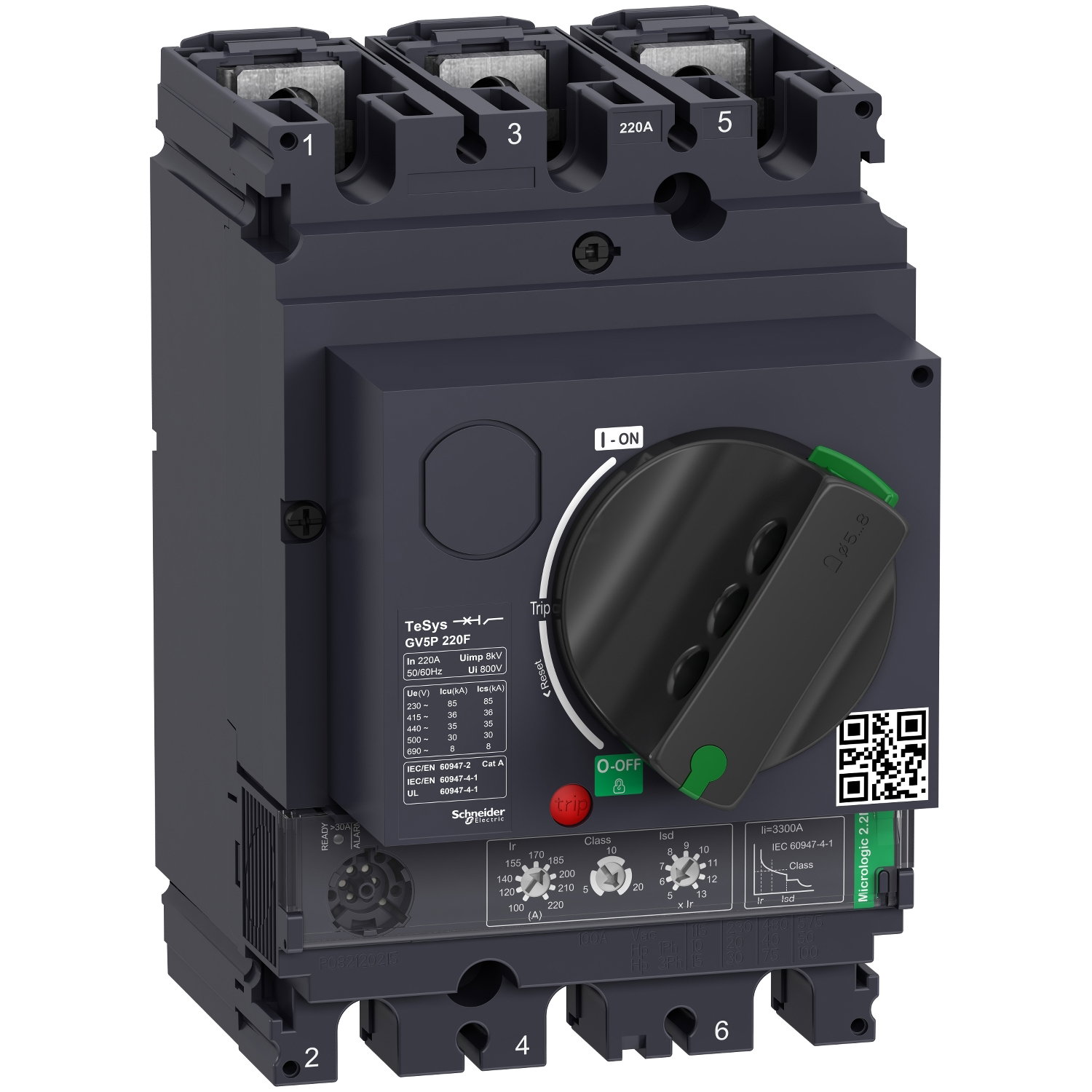 Motorsk br 100-220A 36kA Vre F