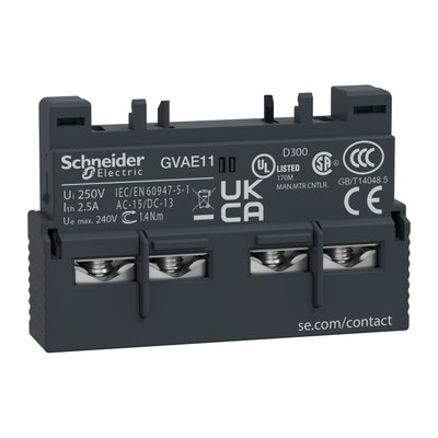 TeSys GV2 & GV3 - auxiliary contact - 1 NO + 1 NC