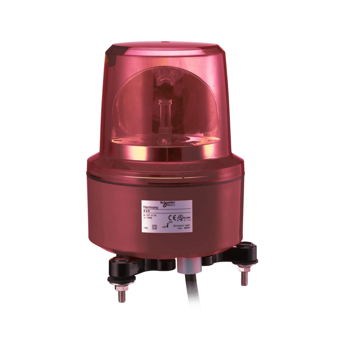 130mm Rotating Mirror Red 230VAC IP67