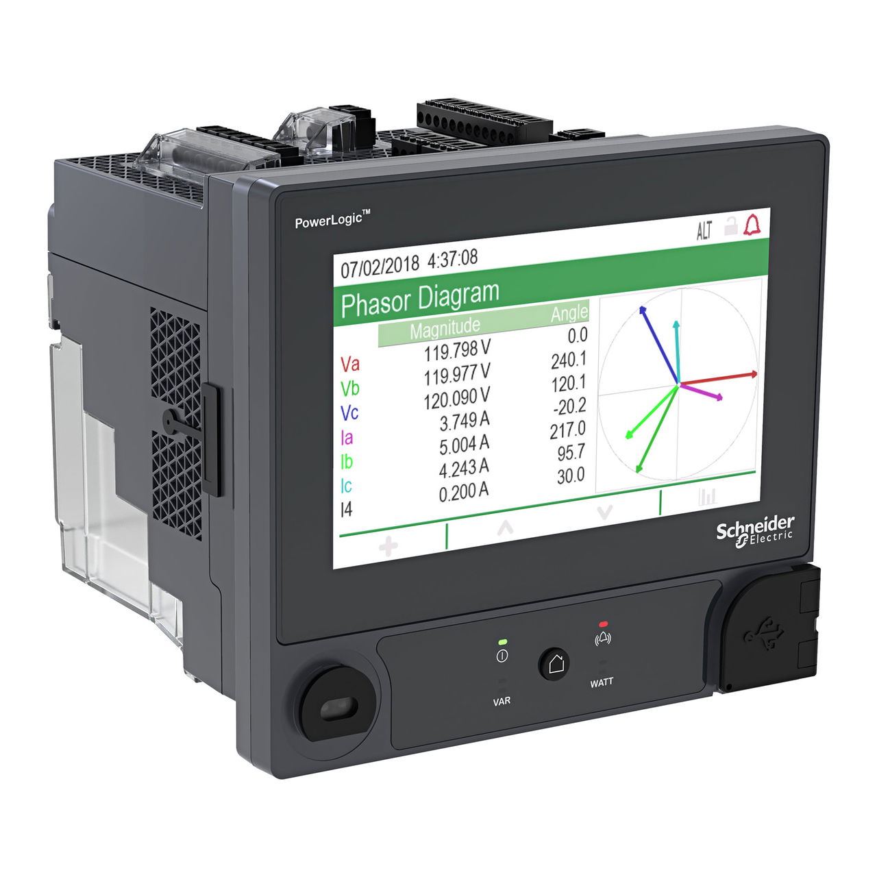 PowerLogic™ ION9000 meter, LVDC, DIN mount, 192 mm display, B2B adapter, HW kit