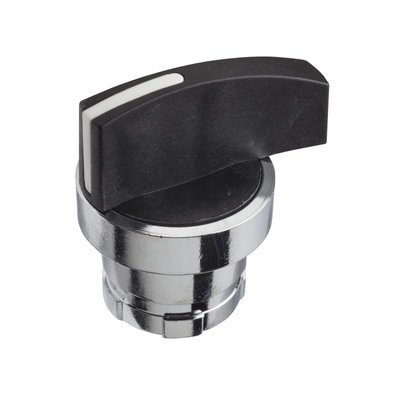 Operating head with bezel Ø 28.5 mm, metal - black long handle
