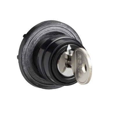 Operating head 45 x 45 mm - metallic color - key - blank for engraving