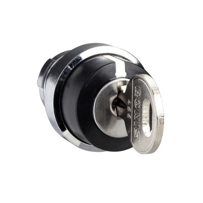 Operating head with bezel Ø 28.5 mm, metal - key Ronis 455
