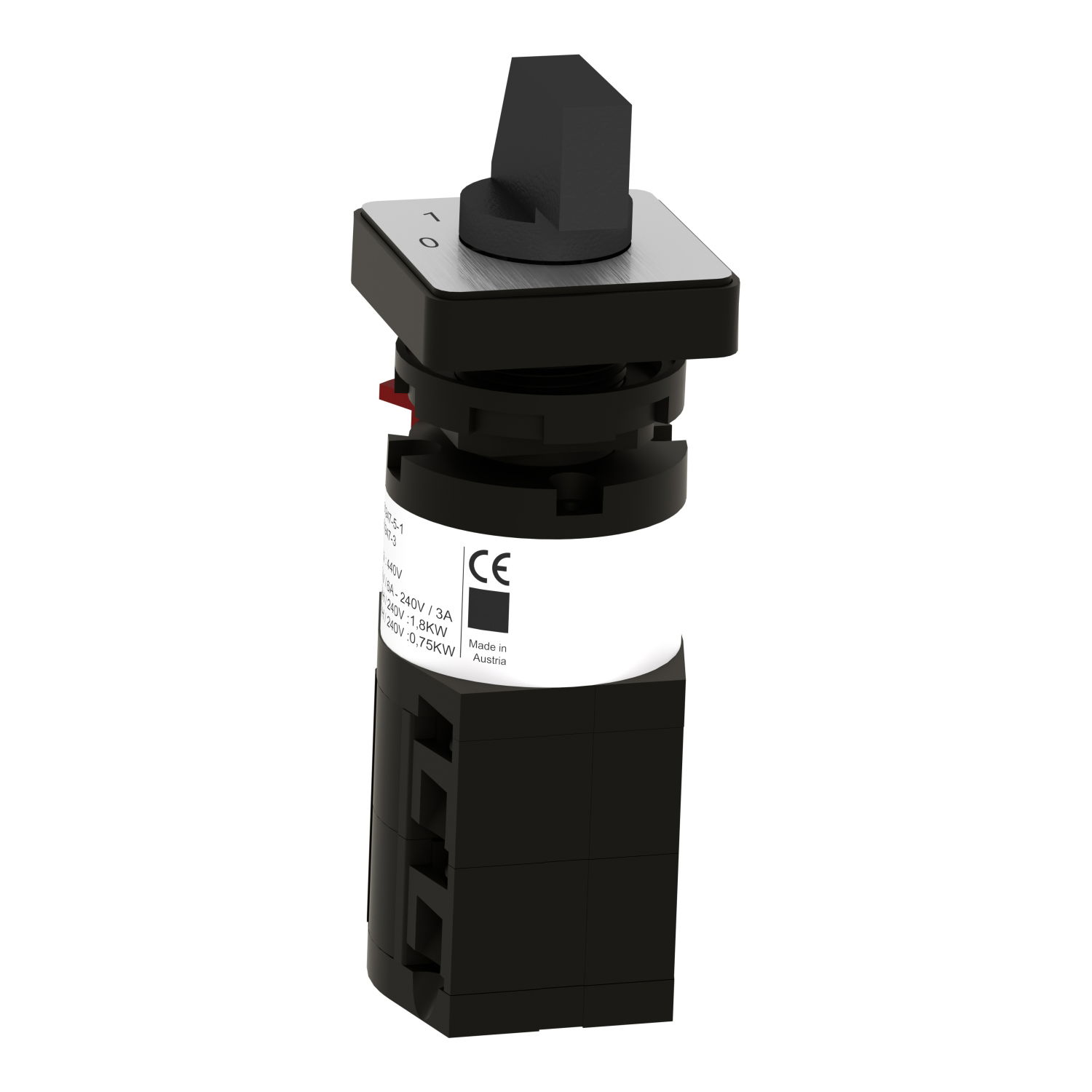 Harmony K1, K2, Cam stepping switch, 1 pole, with off position, 45° switching angle, 10 A, for Ø 16 or 22 mm – Image 3 of 9
