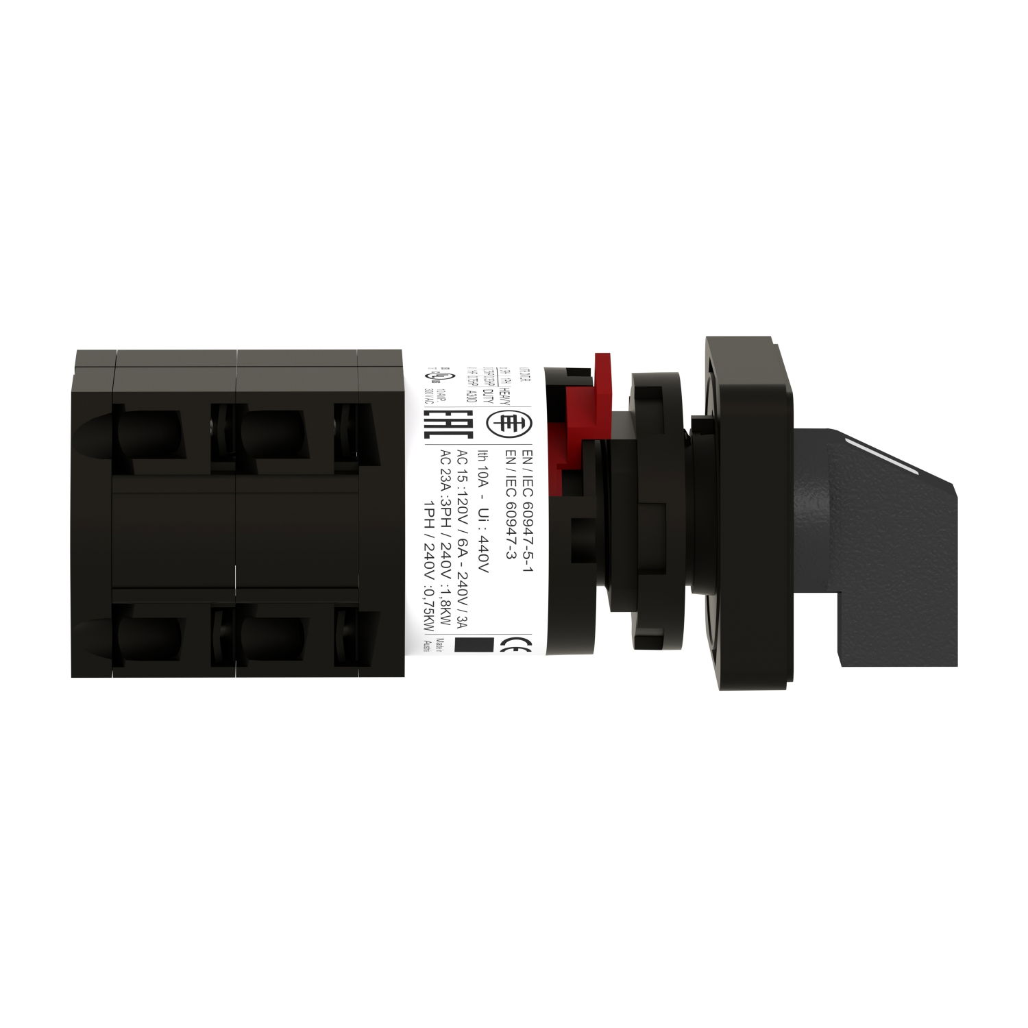 Harmony K1, K2, Cam stepping switch, 1 pole, with off position, 45° switching angle, 10 A, for Ø 16 or 22 mm – Image 6 of 9