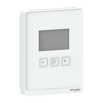 SpaceLogic SLA Series Sensor, Room, Humidity, Temperature, Segmented LCD, Analog Outputs with Optimum White Housing