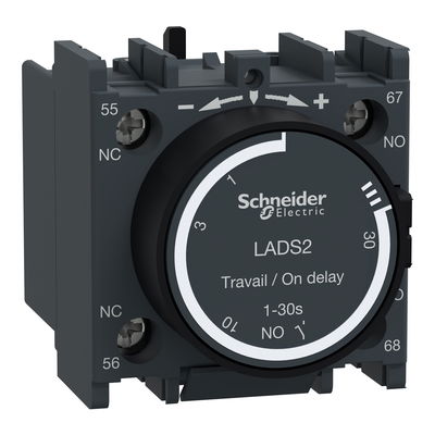 TeSys D - time delay auxiliary contact block - 1 NO + 1 NC screw clamp terminals