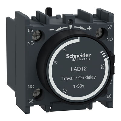 TeSys D - time delay auxiliary contact block - 1 NO + 1 NC screw clamp terminals