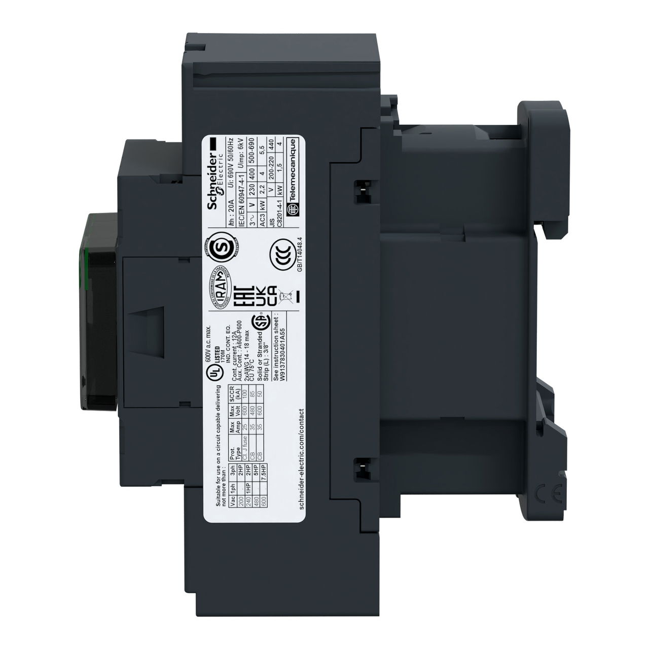TeSys D contactor - 3P(3 NO) - AC-3 - <= 440 V 12 A - 110 V DC coil – Image 4 of 5