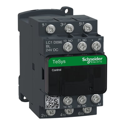 TeSys D contactor - 3P(3 NO) - AC-3 - <= 440 V 9 A - 24 V DC coil