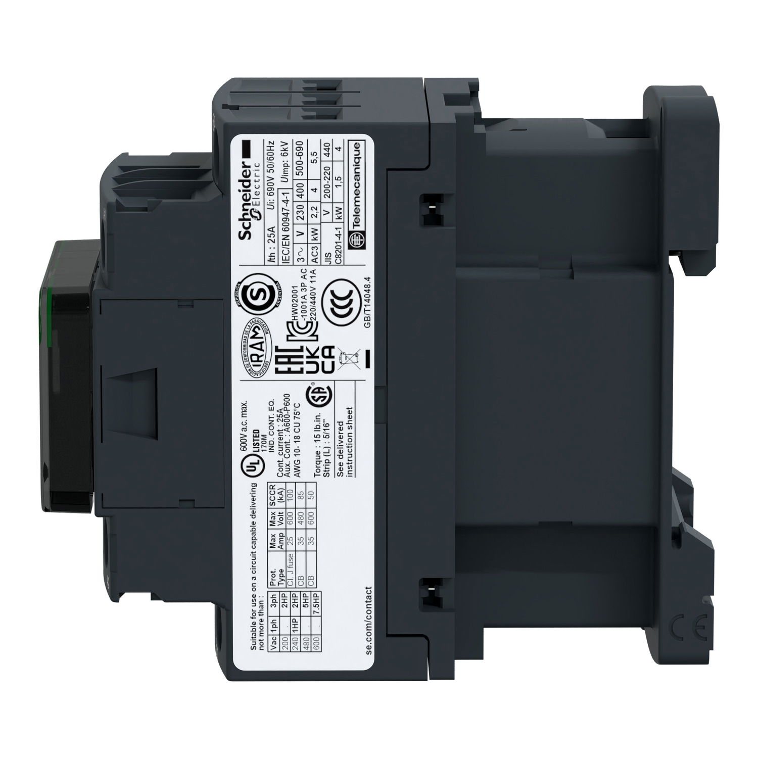 TeSys D contactor - 3P(3 NO) - AC-3 - <= 440 V 9 A - 220 V AC coil – Image 5 of 7