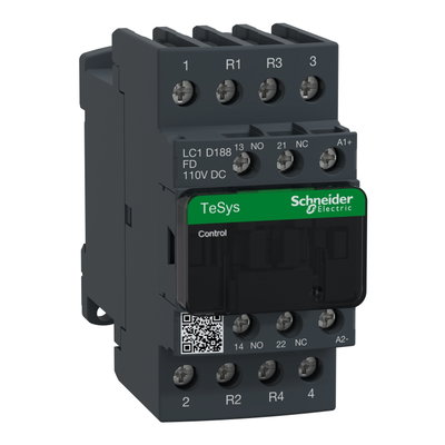 TeSys D contactor - 4P(2 NO + 2 NC) - AC-1 - <= 440 V 32 A - 110 V DC coil