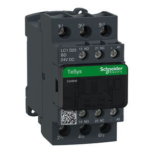 TeSys D contactor - 3P(3 NO) - AC-3 - <= 440 V 25 A - 24 V DC coil