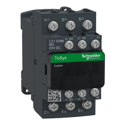 TeSys D contactor - 3P(3 NO) - AC-3 - <= 440 V 38 A - 24 V DC standard coil