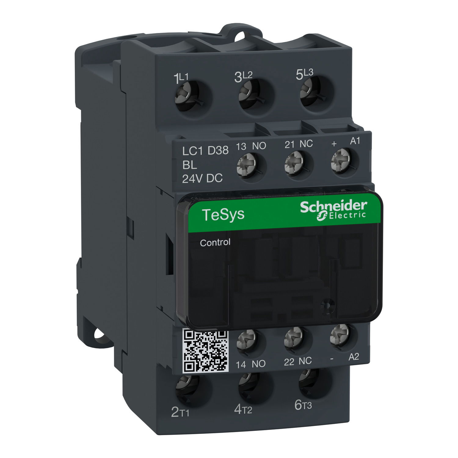 TeSys D contactor - 3P(3 NO) - AC-3 - <= 440 V 38 A - 24 V DC low cons coil