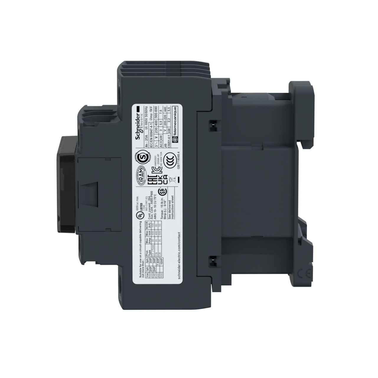 TeSys D contactor - 4P(4 NO) - AC-1 - <= 440 V 25 A - 110 V AC 50/60 Hz coil – Image 5 of 6