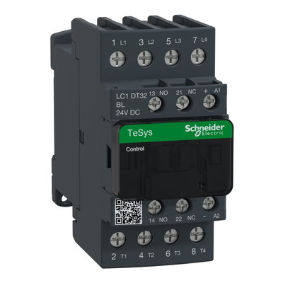 TeSys D contactor - 4P(4 NO) - AC-1 - <= 440 V 32 A - 24 V DC low cons coil
