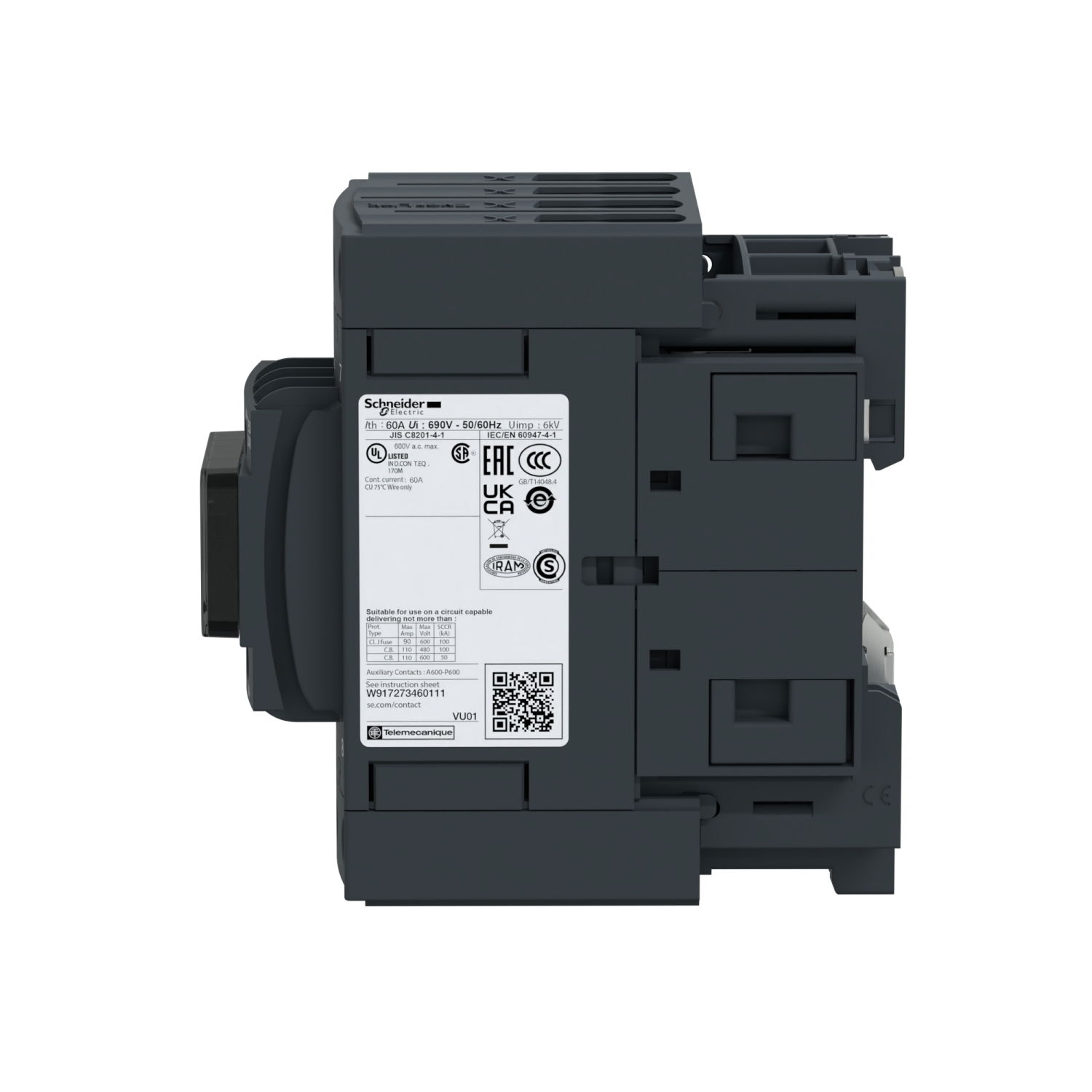 TeSys D contactor - 4P(4 NO) - AC-1 - <= 440 V 60 A - 240 V AC 50/60 Hz coil – Image 2 of 5
