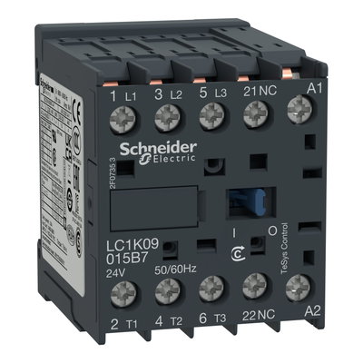 TeSys K contactor - 3P - AC-3 <= 440 V 6 A - 1 NC aux. - 24 V AC coil