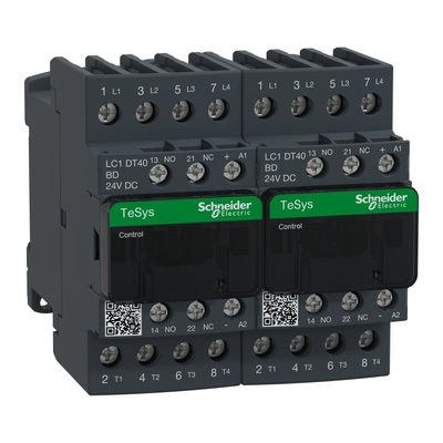 Wendeschützkombination, 4p, 40A/AC1, Spule 24V DC