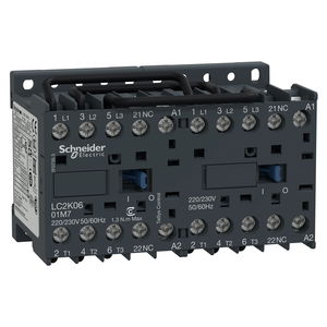 TeSys K reversing contactor - 3P - AC-3 <= 440 V 9 A - 1 NC - 230...240 VAC coil