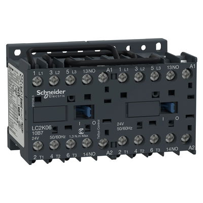 TeSys K reversing contactor - 3P - AC-3 <= 440 V 9 A - 1 NO - 24 V AC coil