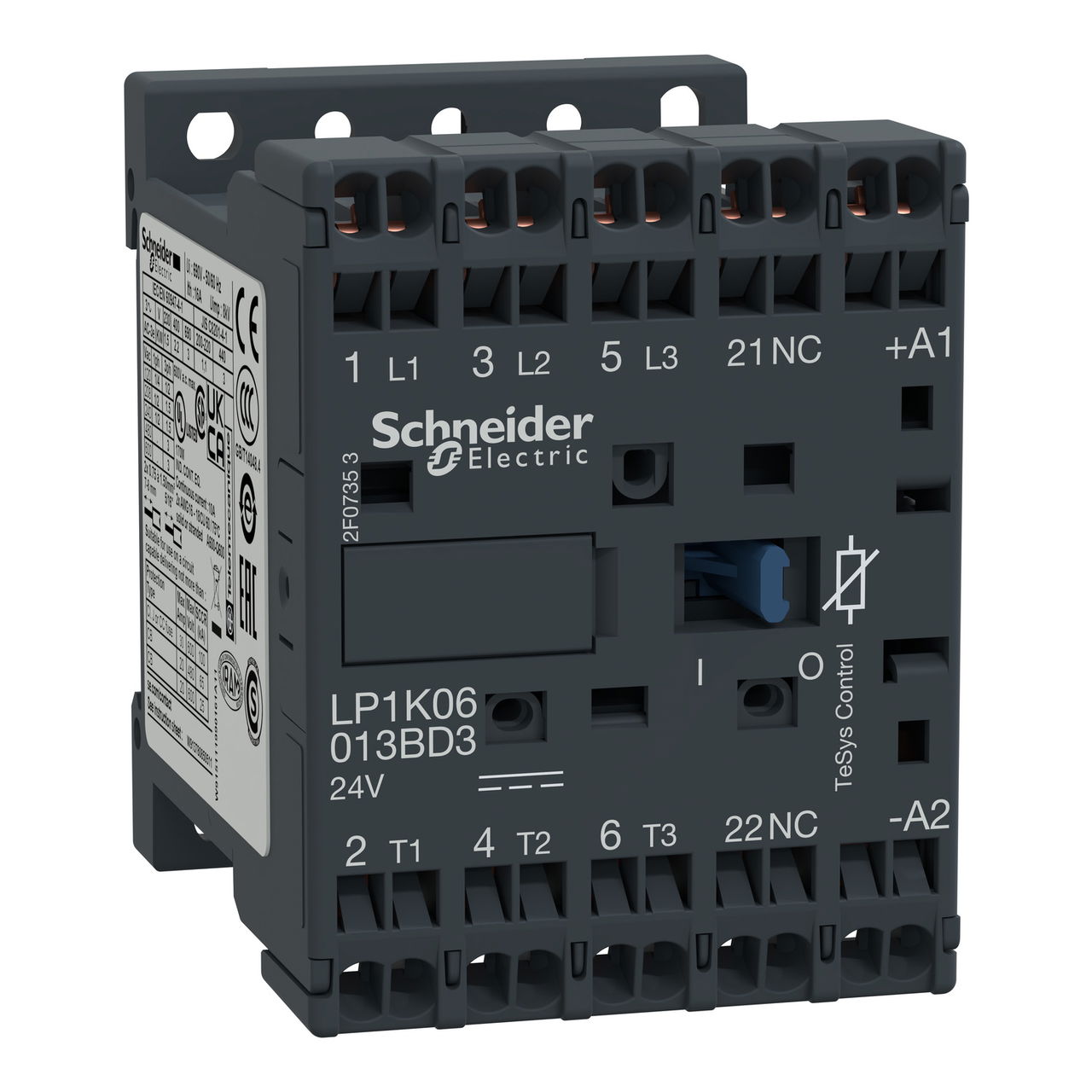 KONTAKTOR 6A+1BR 24VDC DIOD